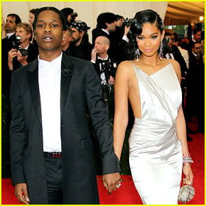 Chanel Iman & A$AP Rocky Hold Hands at Met Ball 2014!