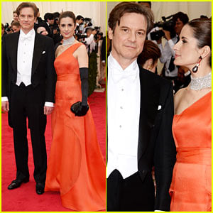 Colin Firth's Wife Livia Looks Lovingly at Her Hubby at the Met Ball 2014!