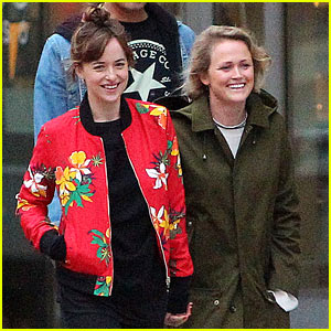 Dakota Johnson Holds Hands with Pal Emily Ward After Dining Out