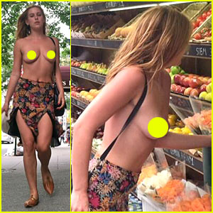 Scout Willis Goes Topless in NYC To Protest Instagram!