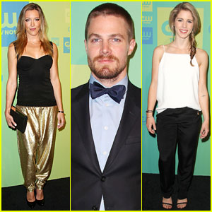 Stephen Amell & Katie Cassidy: 'Arrow' Stars Hit The CW Upfronts 2014!