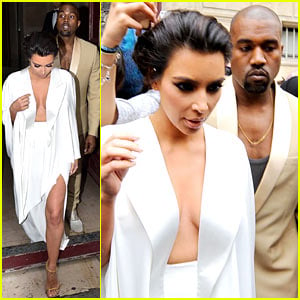 The Bride's in White! Kim Kardashian Wears Sexy White Dress on the Eve of Her Wedding