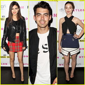 Victoria Justice Joins Joe Jonas at Nylon's Music Issue Cover Party!