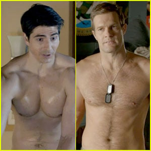 Brandon Routh & 'Enlisted' Guys Go Shirtless for Latest Episode!