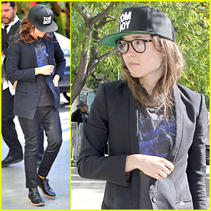 Ellen Page Gets Into the Stanley Cup Spirit at L.A. Kings Game!