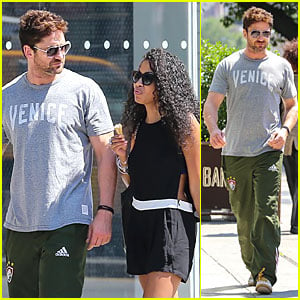 Gerard Butler Enjoys NYC Stroll with Skin Showing Mystery Woman!