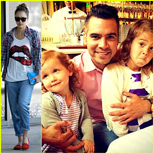 Jessica Alba's Daughters Won't Smile for Dad on Father's Day