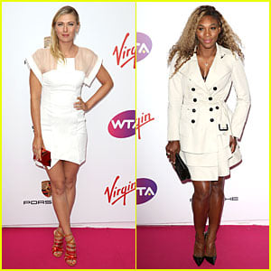 Maria Sharapova & Serena Williams Don Classic White at Pre-Wimbledon Party!