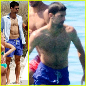Novak Djokovic Continues His Bachelor Party Beach Vacation!
