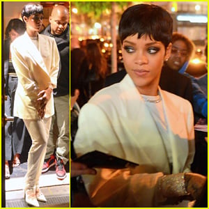 Rihanna Exchanges Her Completely Sheer Dress for a Pant Suit After CFDA Awards 2014!