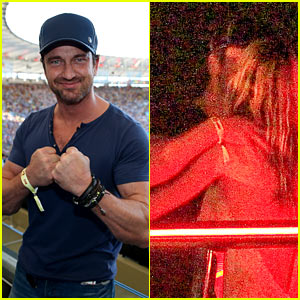 Gerard Butler Packs on PDA with Mystery Gal After World Cup