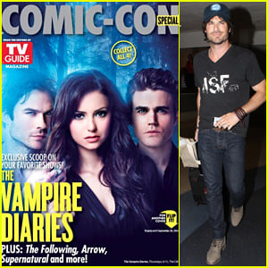 Ian Somerhalder Covers 'TV Guide Magazine' with 'Vampire Diaries' Co-Stars Nina Dobrev & Paul Wesley