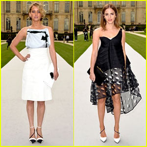 Jennifer Lawrence & Emma Watson Hit Up the Christian Dior Fashion Show!