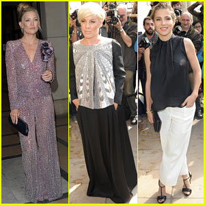 Kate Hudson & Pink Are Perfectly Glamorous at Armani Prive Paris Fashion Show!