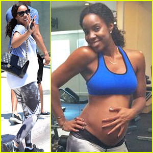 Kelly Rowland Displays Totally Bare Baby Bump During Pre-Natal Workout!