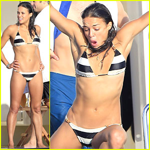 Michelle Rodriguez Flaunts Her Amazing Bikini Body in Ibiza!