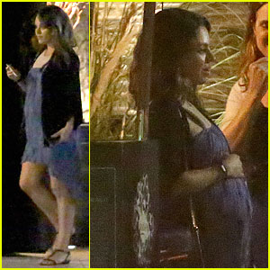 Mila Kunis Rests Hand on Growing Baby Bump During Fun Night Out!