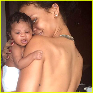 Rihanna Goes Topless While Posing with Her Baby Niece