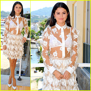 Selena Gomez Flaunts White Bra in Sheer Ensemble at Ischia Global Film Festival