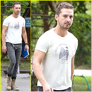 Shia LaBeouf Is a Blue Book Worm in Los Angeles
