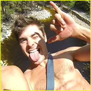 Shirtless Zac Efron Jumps Off a Cliff For 'Running Wild with Bear Grylls'