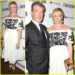 Toni Collette & Pierce Brosnan Have 'A Long Way Down' in NYC!