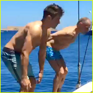 Zac Efron Goes Shirtless & Does a Backflip Off a Boat! (Video)