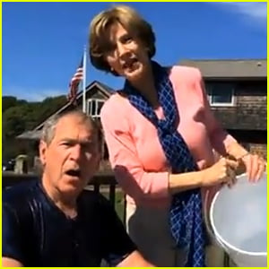 Former President George W. Bush Takes Ice Bucket Challenge, Nominates Former President Bill Clinton!