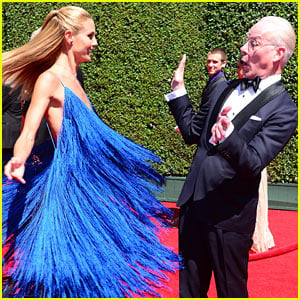 Heidi Klum Twirls Into Tim Gunn at the Creative Arts Emmys 2014