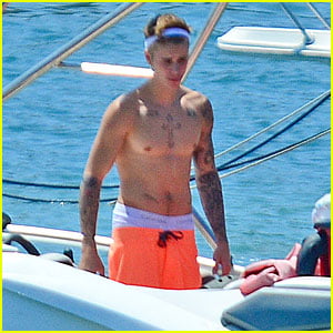 Justin Bieber Almost Loses His Shorts in Ibiza!