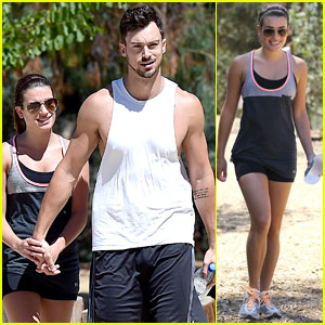 Lea Michele Keeps Both Hands on Matthew Paetz During a Hike