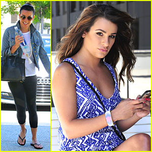 Lea Michele Looks Happy to Start Writing Her Second Book!