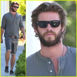 Liam Hemsworth Sports Full Beard For More Furniture Shopping
