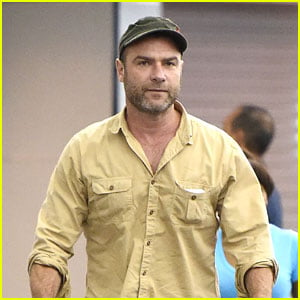 Liev Schreiber Rushes Into the Airport After Emmys Weekend