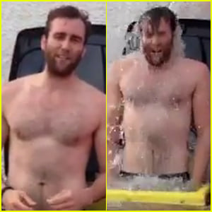 Matthew Lewis - AKA Neville Longbottom - Does the Ice Bucket Challenge Totally Shirtless - Watch Now!