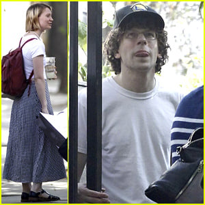 Mia Wasikowska & Jesse Eisenberg Spotted Together For the First Time in Months