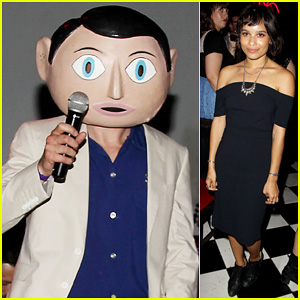 Michael Fassbender Wears a Mask & Reunites with Ex-Girlfriend Zoe Kravitz at 'Frank' After Party!