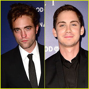 Robert Pattinson & Logan Lerman Are Men in Black at HFPA Grants Banquet