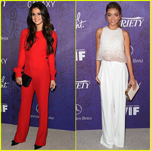 Selena Gomez Hangs with Sarah Hyland at Variety Emmys Party!
