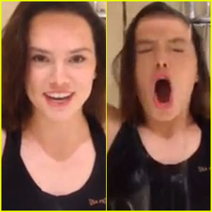 Star Wars' Daisy Ridley Does the Ice Bucket Challenge (Video)