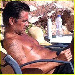 Colin Farrell Goes Shirtless & Soaks Up the Sun in Greece!