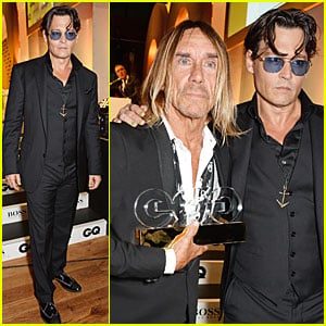 Johnny Depp Presents Icon Awards at GQ Men of the Year Awards 2014