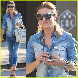 Kate Walsh Is All About Double Denim in Los Angeles