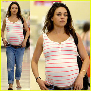 Pregnant Mila Kunis Goes Shopping While Waiting for Baby