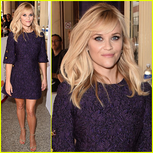 Reese Witherspoon Impresses in Purple at 'Good Lie' Premiere