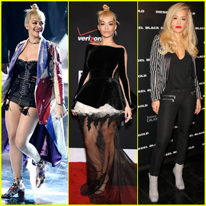 Rita Ora Looks Super Hot in Leather at Fashion Rocks 2014