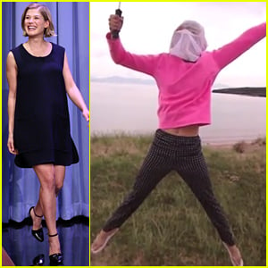 Rosamund Pike Was Wearing a Full Bug Mask When She Found Out She Booked 'Gone Girl' - See the Hilarious Pic!