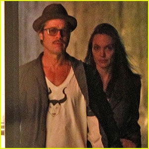 Brad Pitt Wears Homemade 'Maleficent' Shirt with Angelina Jolie