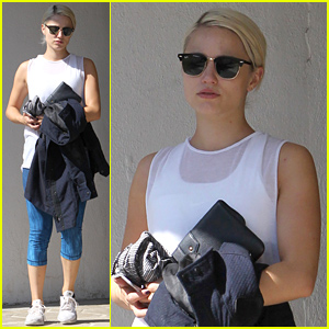 Dianna Agron Hits the Gym For a Weekend Workout