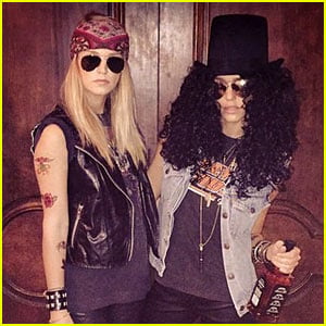 Jessica Alba Goes as Slash from Guns N' Roses for Halloween!